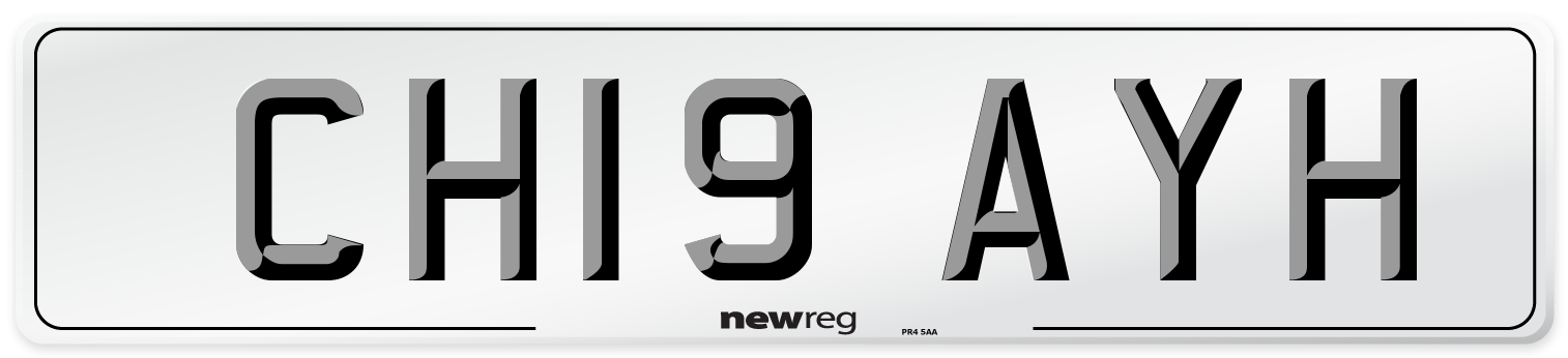 CH19 AYH Number Plate from New Reg